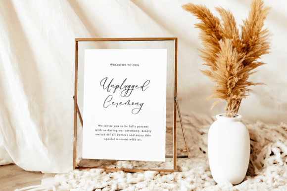 Download Wedding Unplugged Ceremony Sign Template - Ceremony Collection